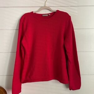 Croft & Barrow Vibrant Red Crew Neck Sweater